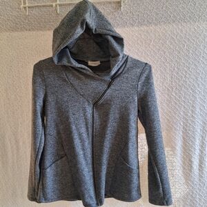 Self Hooded Sweater/Jacket Medium Black/gray
